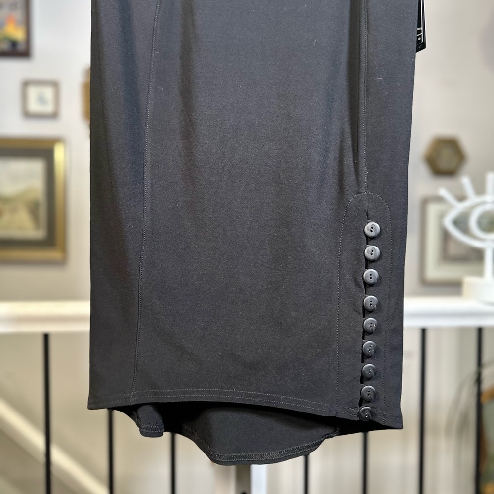 Sympli Diva Skirt Short Black Size 6 Button Detail - Picture 5 of 12